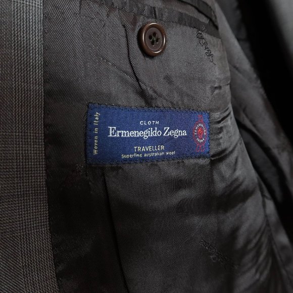 ERMENEGLIDO ZEGNA Wool Traveler Cloth Two Button Blazer Saks Fifth Avenue 46R - Picture 11 of 12